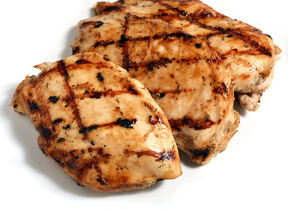 Grilled herbed chicken breasts