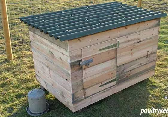 Duck House Made From An Old Packing Crate